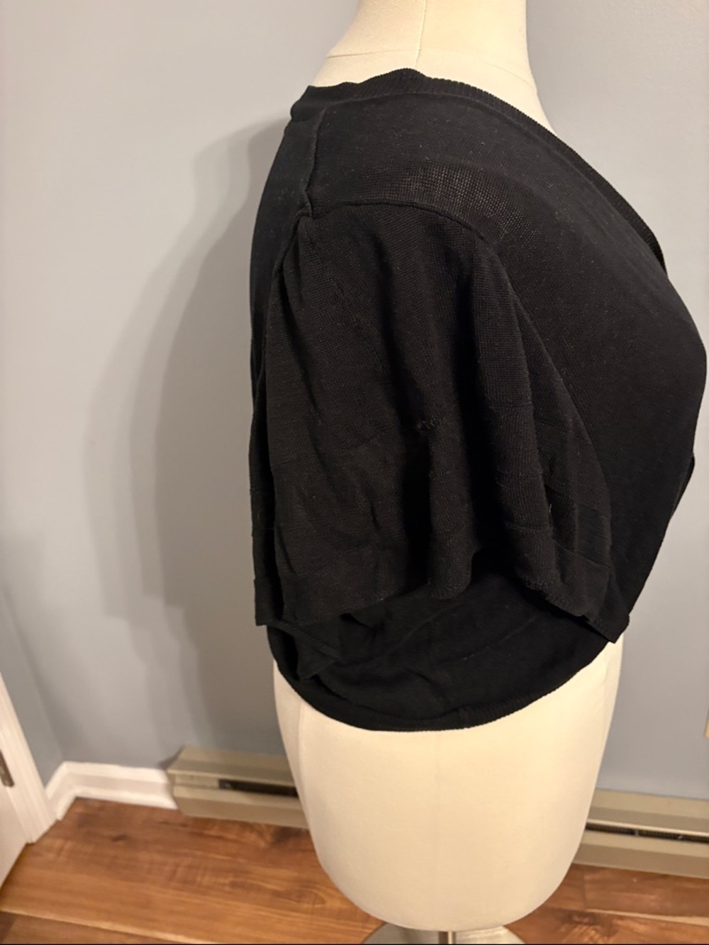 Avenue Black Short Open-Front Bolero Shrug - Picture 4 of 7